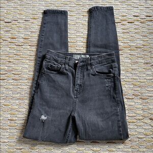 Topshop Moto Black Distressed Jamie Jean